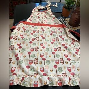 Cute OWL 🦉apron 70s colors vintage style Handmade kitchen ccok